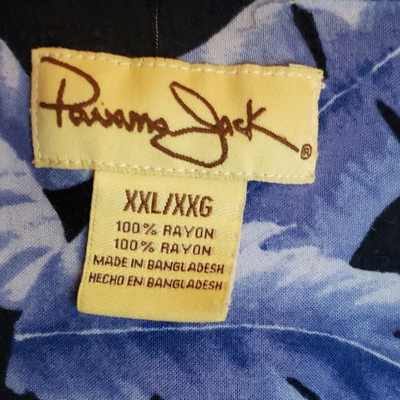 Panama Jack Hawaiian Mens Button Up Shirt Sz XXL Blue Floral & Cars - Picture 3 of 4
